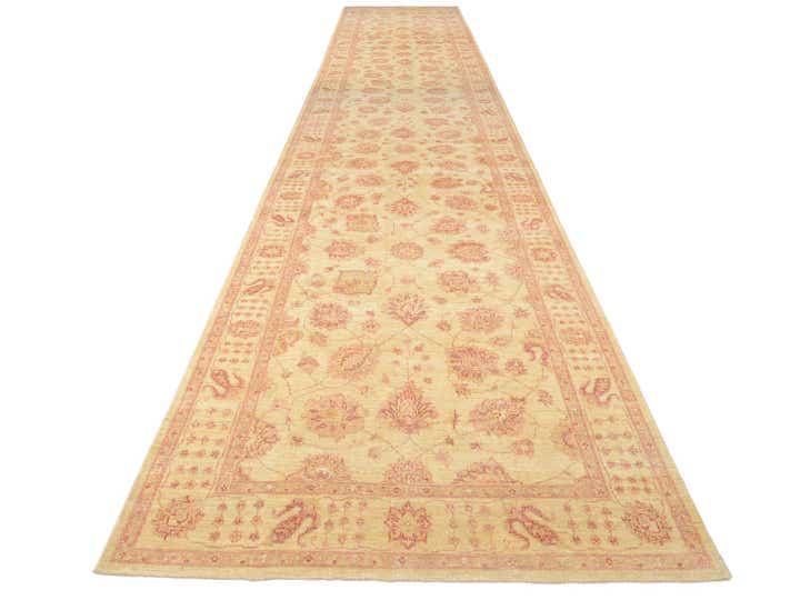 5' 3 x 29' 1 Hand Knotted Peshawar Ziegler Oriental Runner Rug
