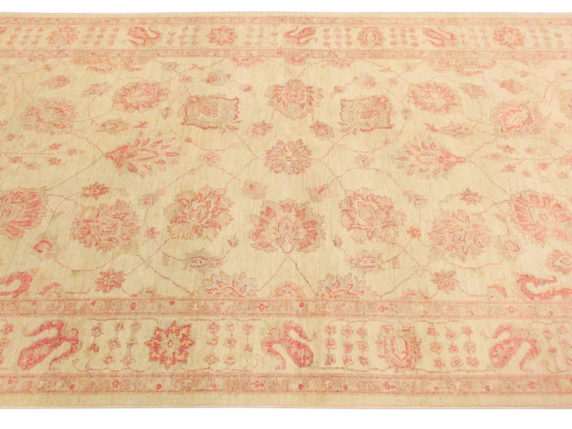 5' 3 x 29' 1 Hand Knotted Peshawar Ziegler Oriental Runner Rug