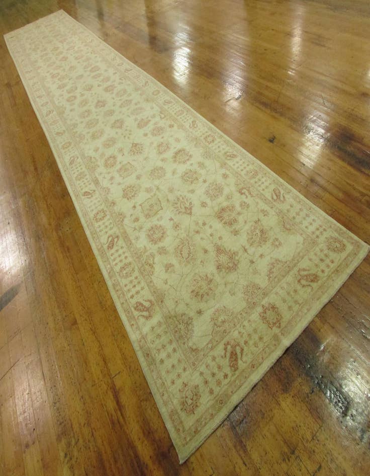 Detail image of 5' 3 x 29' 1  Hand Knotted Peshawar Ziegler Oriental Runner Rug