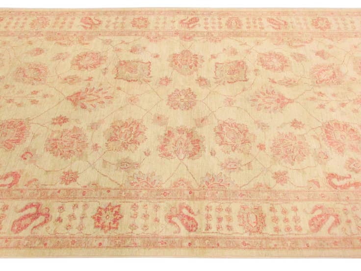 Detail image of 5' 3 x 29' 1 Hand Knotted Peshawar Ziegler Oriental Runner Rug