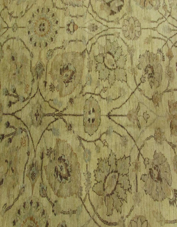 Detail image of 8' 3 x 32' 9  Hand Knotted Peshawar Ziegler Oriental Runner Rug