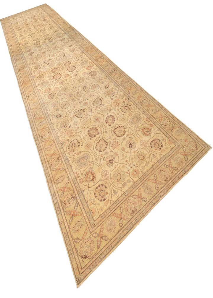 8' 3 x 32' 9 Hand Knotted Peshawar Ziegler Oriental Runner Rug