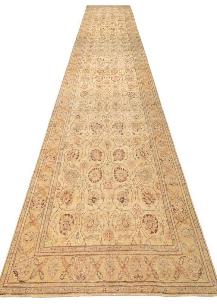 8' 3 x 32' 9 Hand Knotted Peshawar Ziegler Oriental Runner Rug