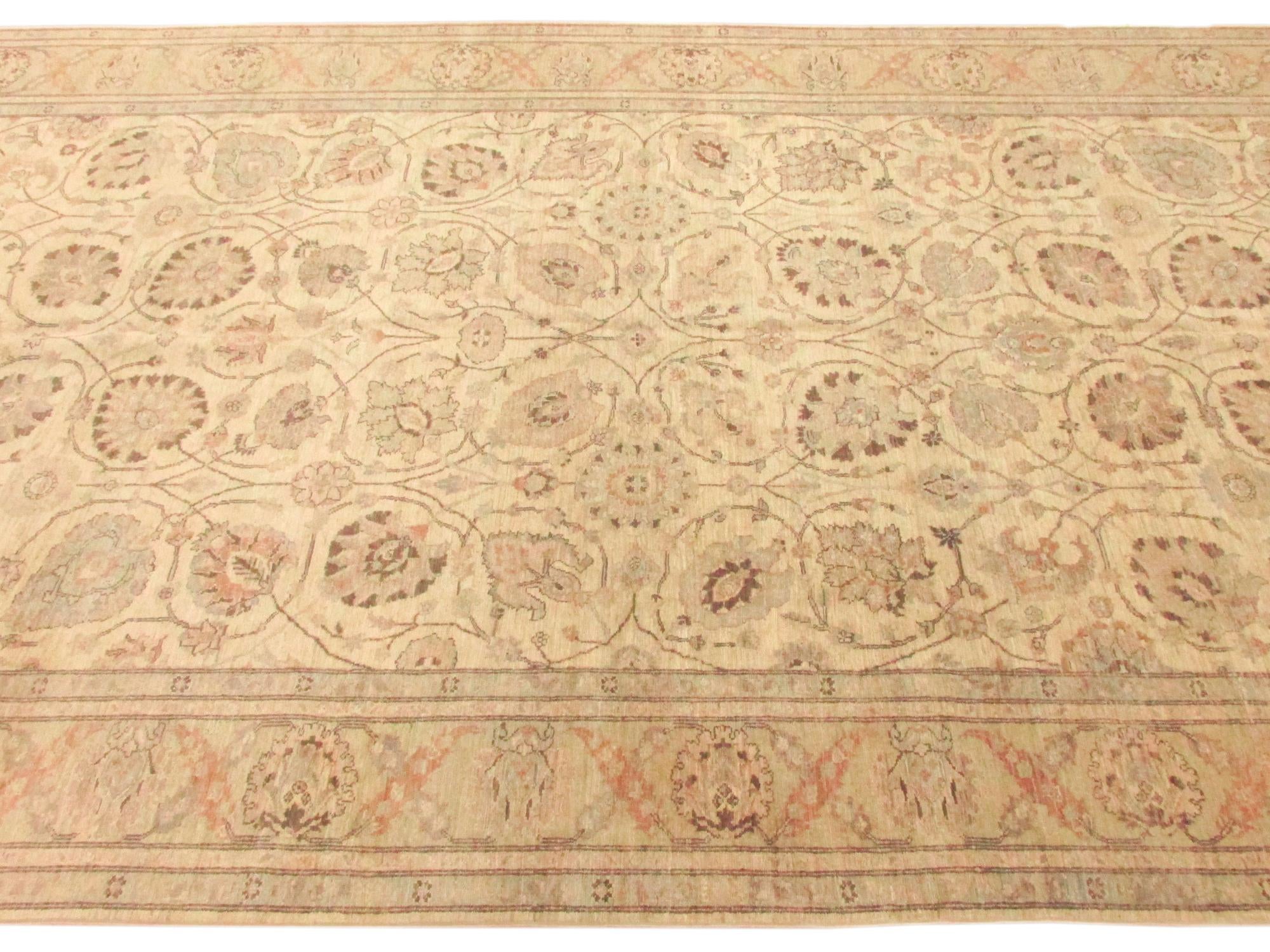 8' 3 x 32' 9 Hand Knotted Peshawar Ziegler Oriental Runner Rug