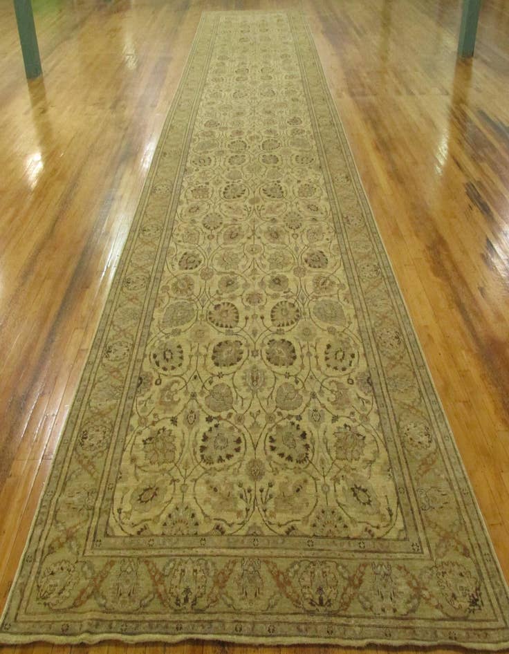 Detail image of 8' 3 x 32' 9  Hand Knotted Peshawar Ziegler Oriental Runner Rug