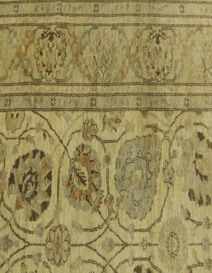 Detail image of 8' 3 x 32' 9  Hand Knotted Peshawar Ziegler Oriental Runner Rug