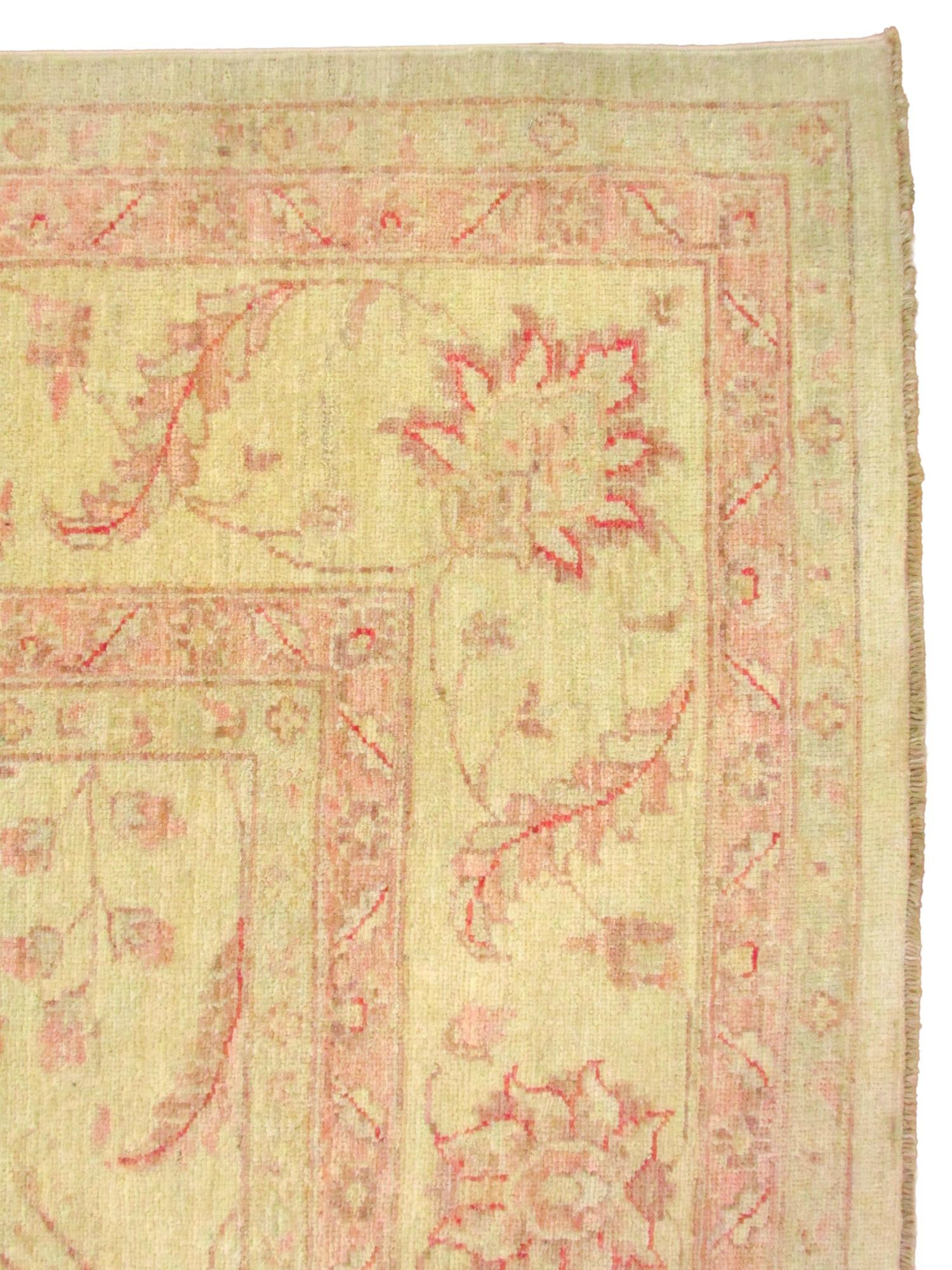 7' 4 x 21' 7 Hand Knotted Peshawar Ziegler Oriental Runner Rug