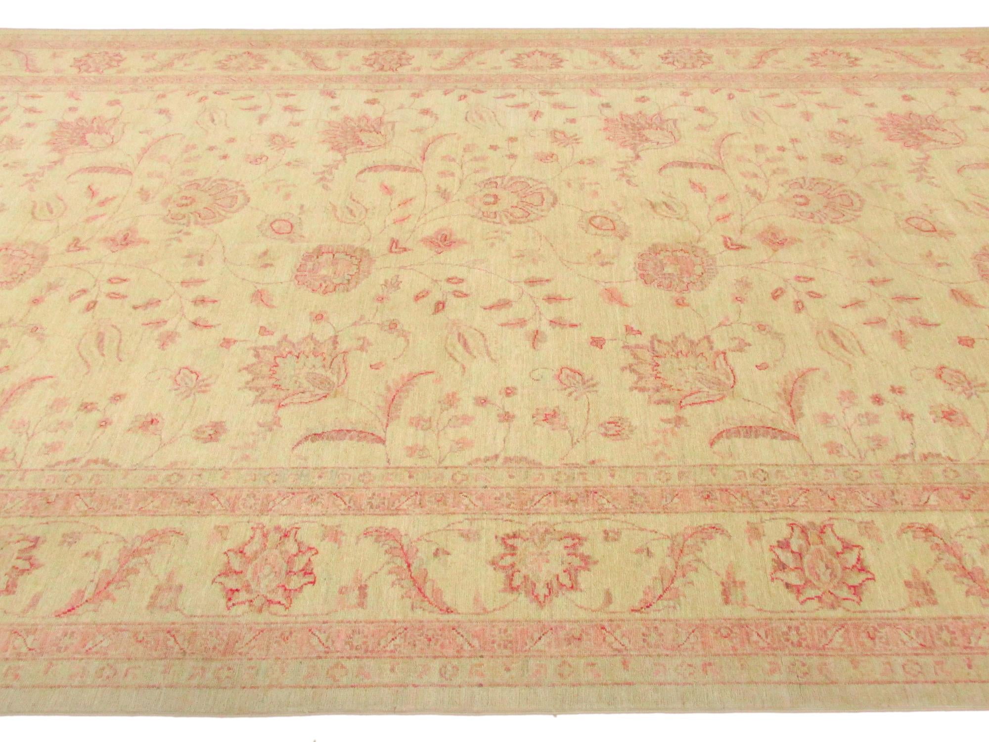 7' 4 x 21' 7 Hand Knotted Peshawar Ziegler Oriental Runner Rug