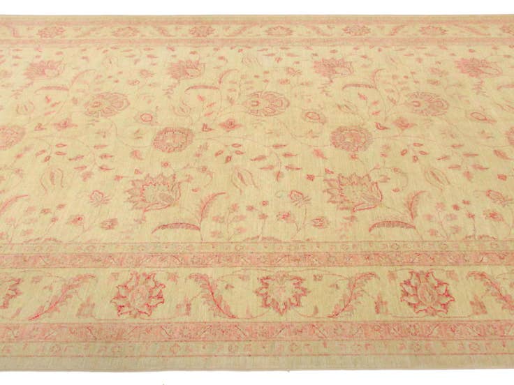 Detail image of 7' 4 x 21' 7 Hand Knotted Peshawar Ziegler Oriental Runner Rug