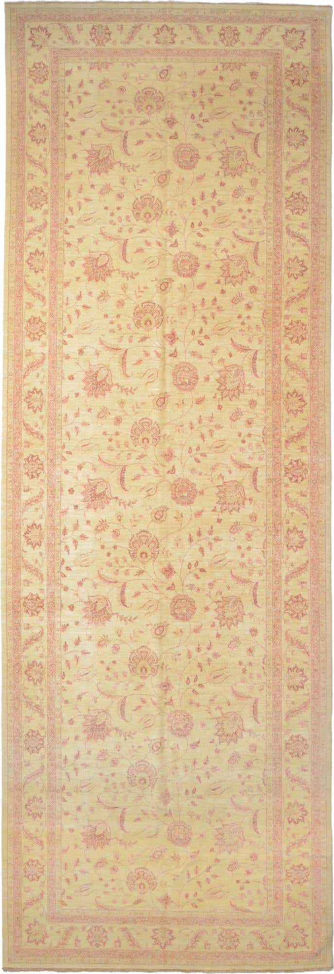 7' 4 x 21' 7 Hand Knotted Peshawar Ziegler Oriental Runner Rug