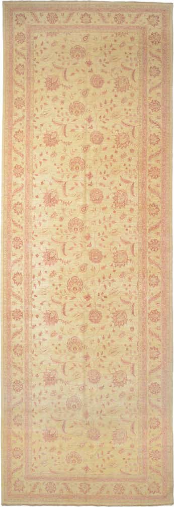7' 4 x 21' 7 Hand Knotted Peshawar Ziegler Oriental Runner Rug