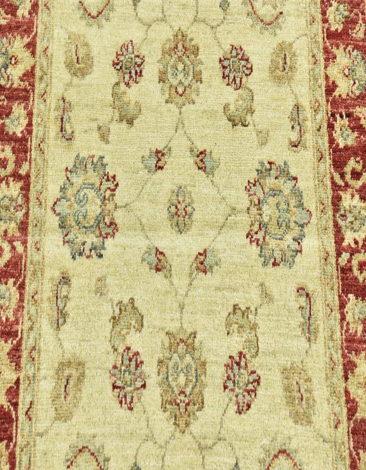 Detail image of 2' 6 x 9' 7  Hand Knotted Peshawar Ziegler Runner Rug