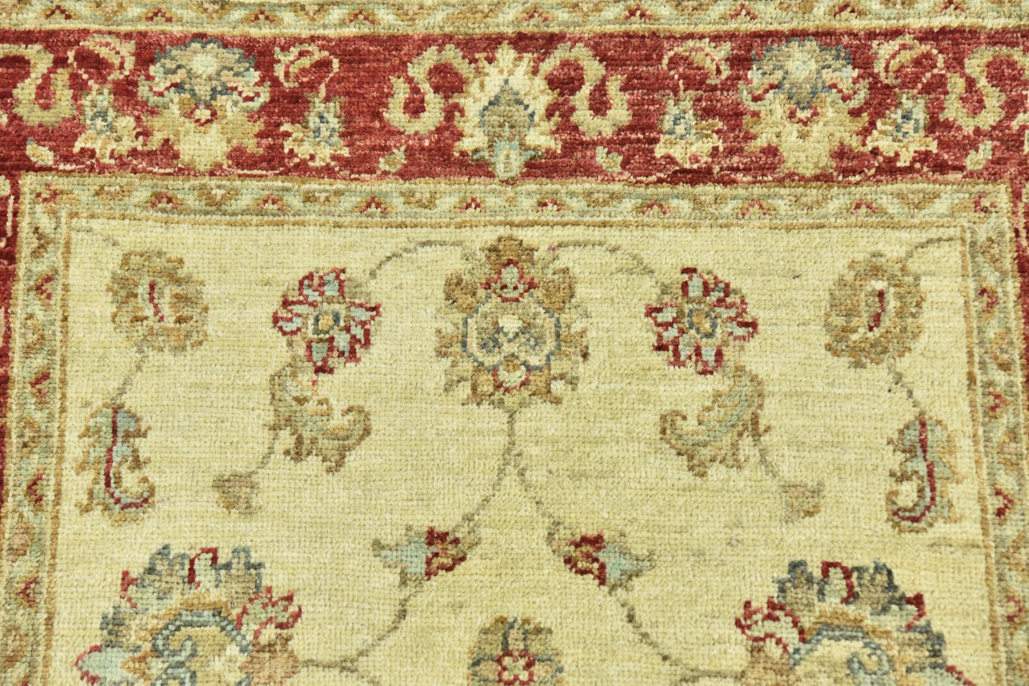 2' 6 x 9' 7 Hand Knotted Peshawar Ziegler Runner Rug