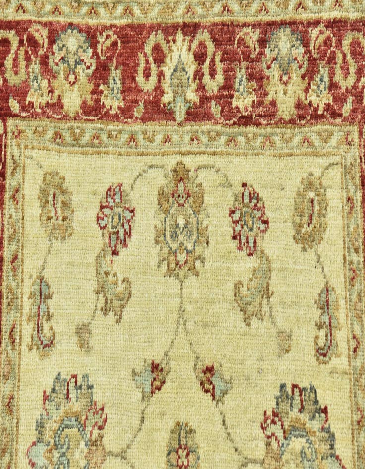 Detail image of 2' 6 x 9' 7 Hand Knotted Peshawar Ziegler Runner Rug