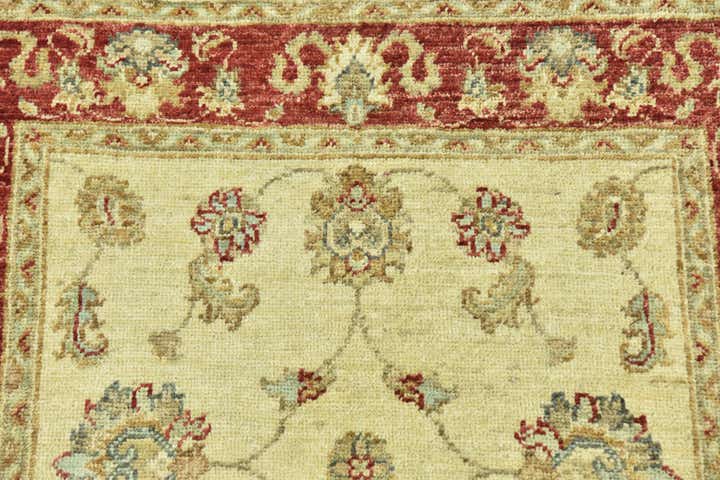 2' 6 x 9' 7 Hand Knotted Peshawar Ziegler Runner Rug