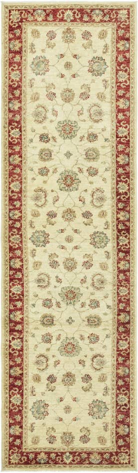 Detail image of 2' 6 x 9' 7 Hand Knotted Peshawar Ziegler Runner Rug