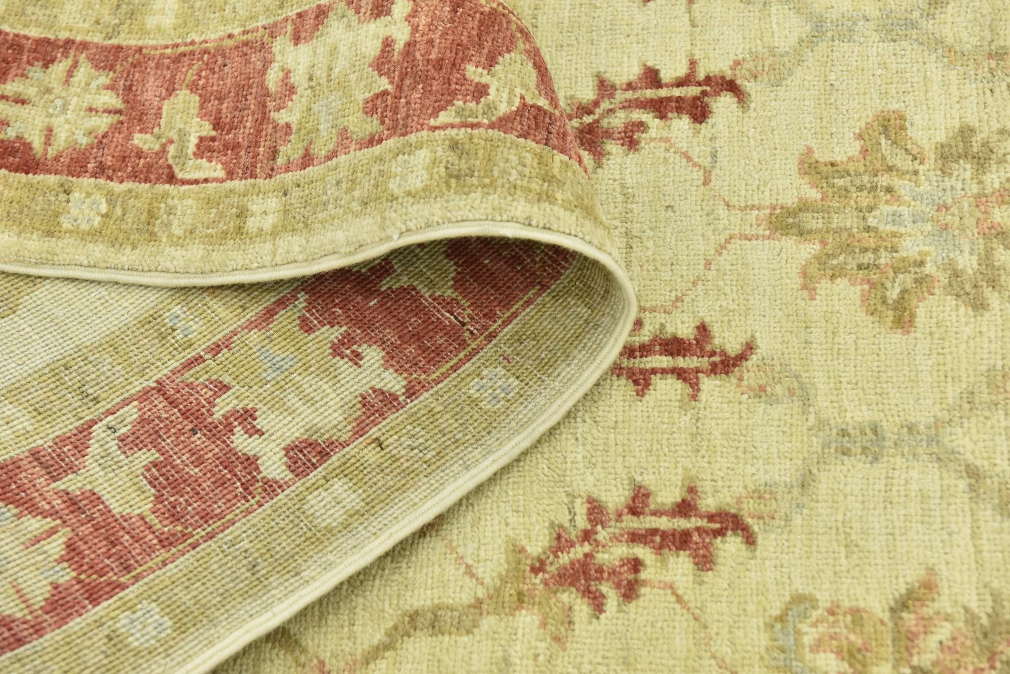 2' 8 x 9' 10 Hand Knotted Peshawar Ziegler Runner Rug