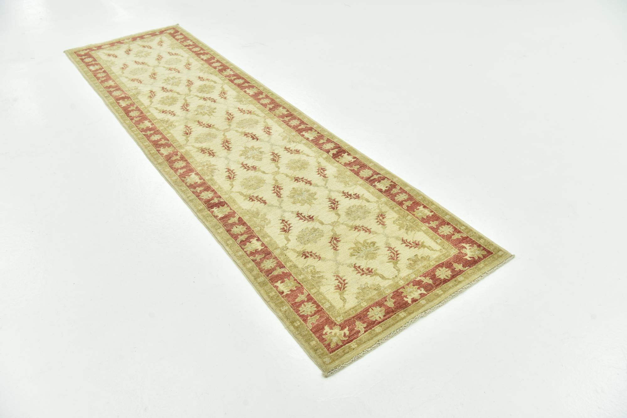 2' 8 x 9' 10 Hand Knotted Peshawar Ziegler Runner Rug