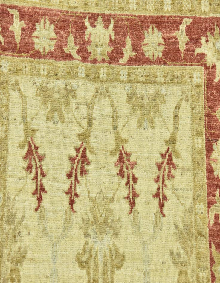 Detail image of 2' 8 x 9' 10  Hand Knotted Peshawar Ziegler Runner Rug
