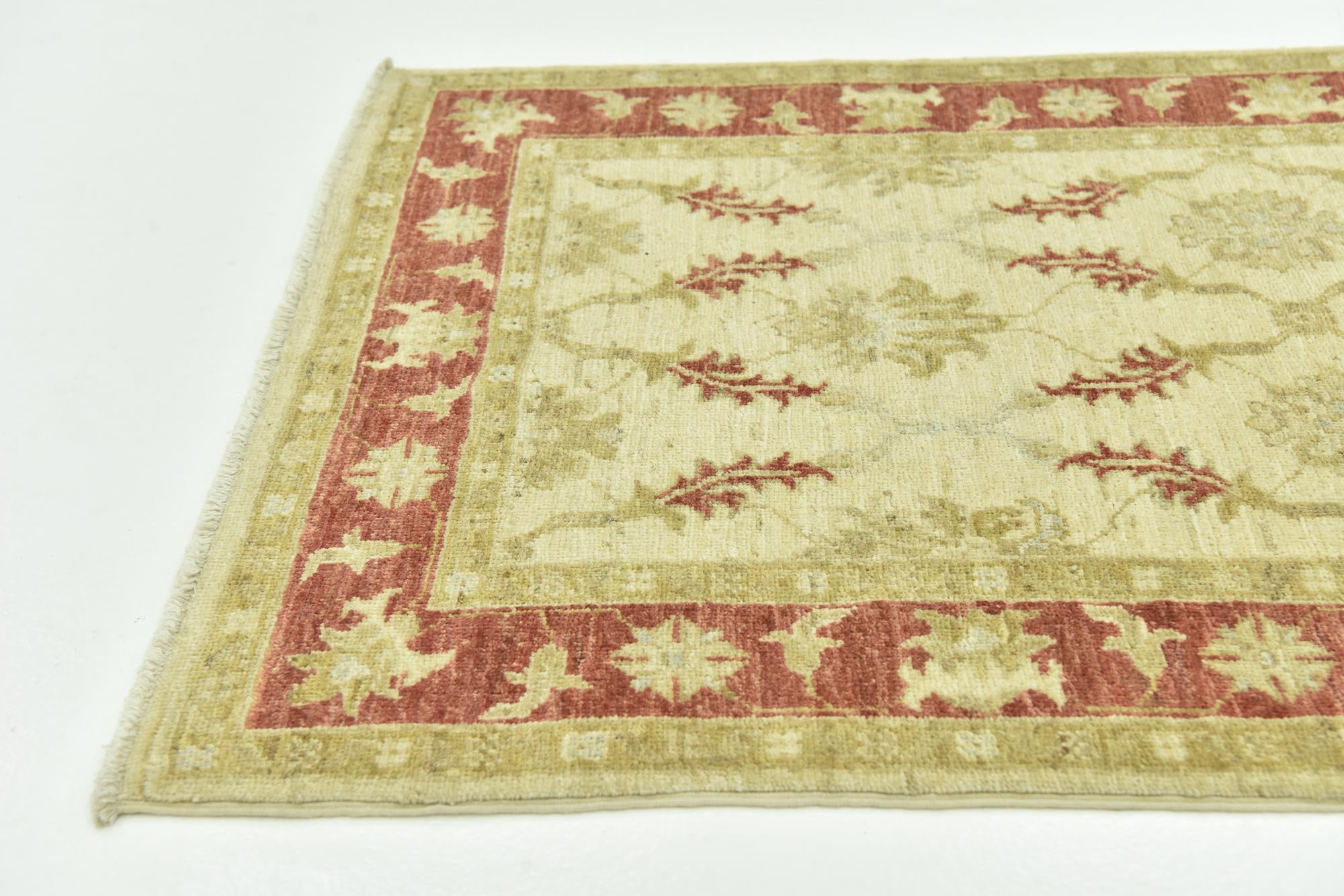2' 8 x 9' 10 Hand Knotted Peshawar Ziegler Runner Rug