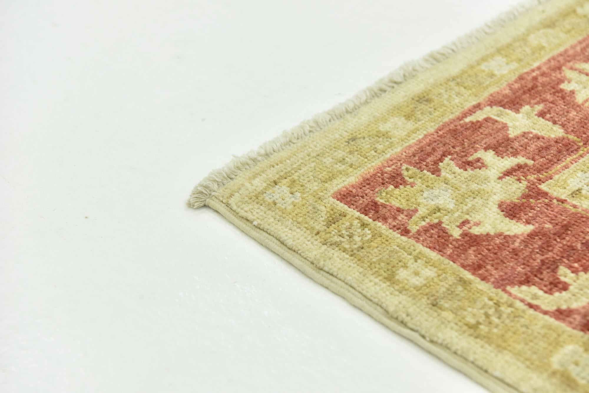 2' 8 x 9' 10 Hand Knotted Peshawar Ziegler Runner Rug