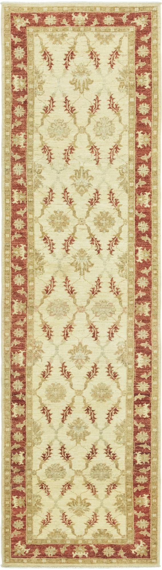 2' 8 x 9' 10 Hand Knotted Peshawar Ziegler Runner Rug