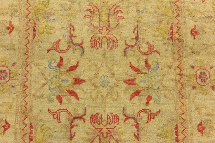 Detail image of 2' 7 x 10' 4 Hand Knotted Peshawar Ziegler Runner Rug