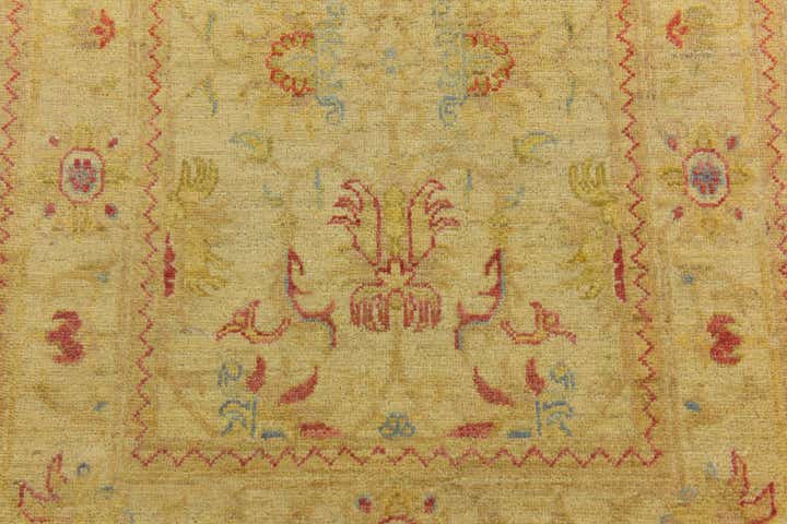 2' 7 x 10' 4 Hand Knotted Peshawar Ziegler Runner Rug