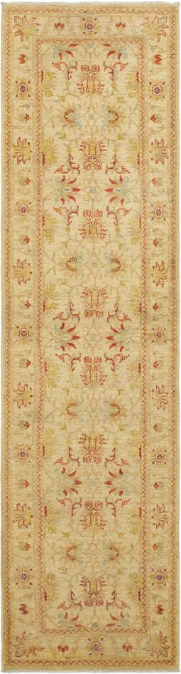 Detail image of 2' 7 x 10' 4 Hand Knotted Peshawar Ziegler Runner Rug