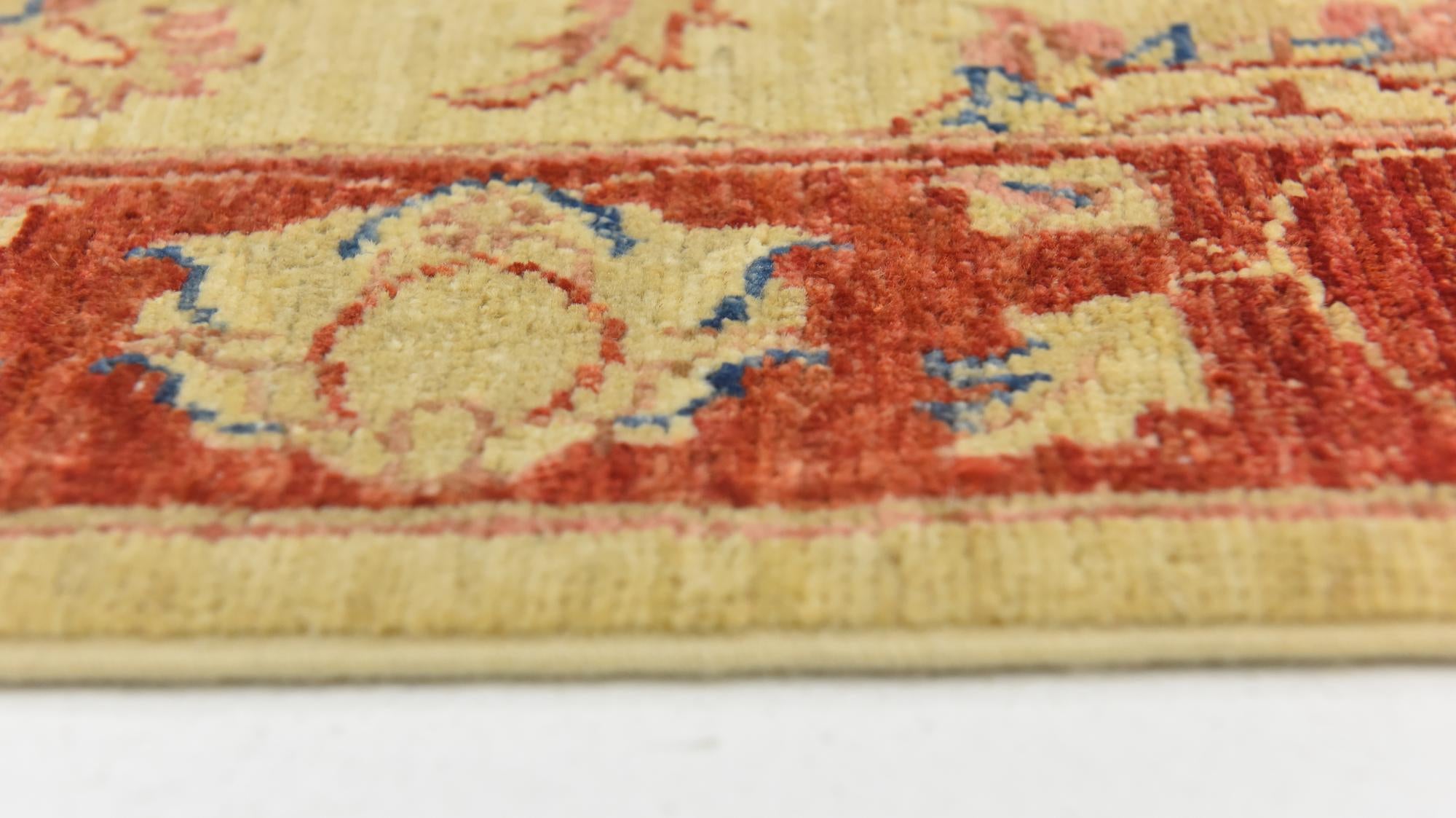 2' 8 x 9' 8 Hand Knotted Peshawar Ziegler Runner Rug