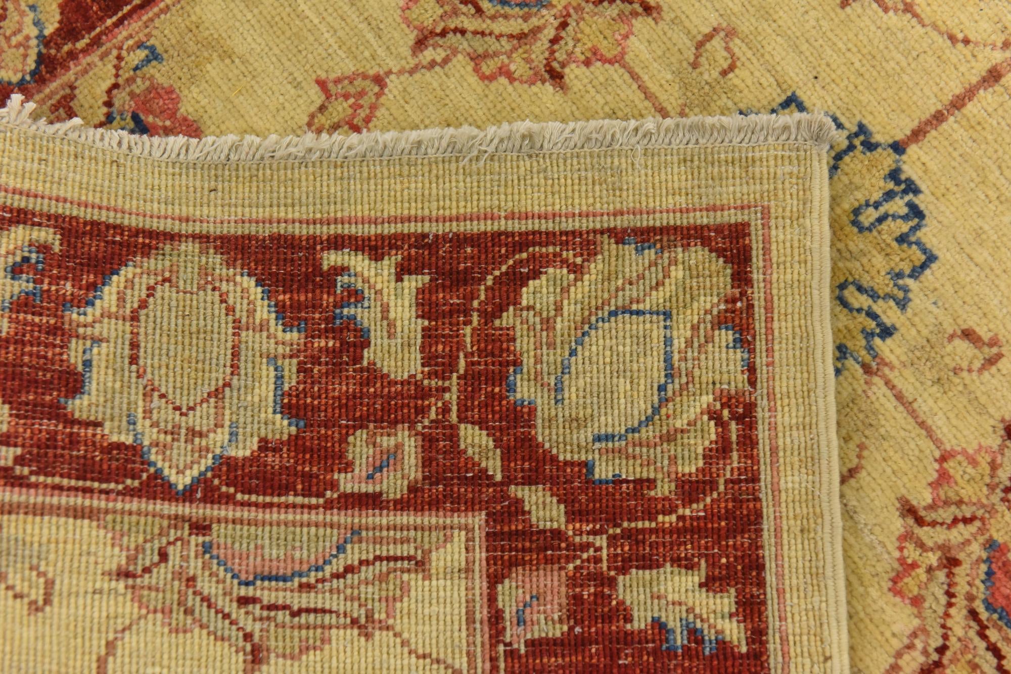 2' 8 x 9' 8 Hand Knotted Peshawar Ziegler Runner Rug