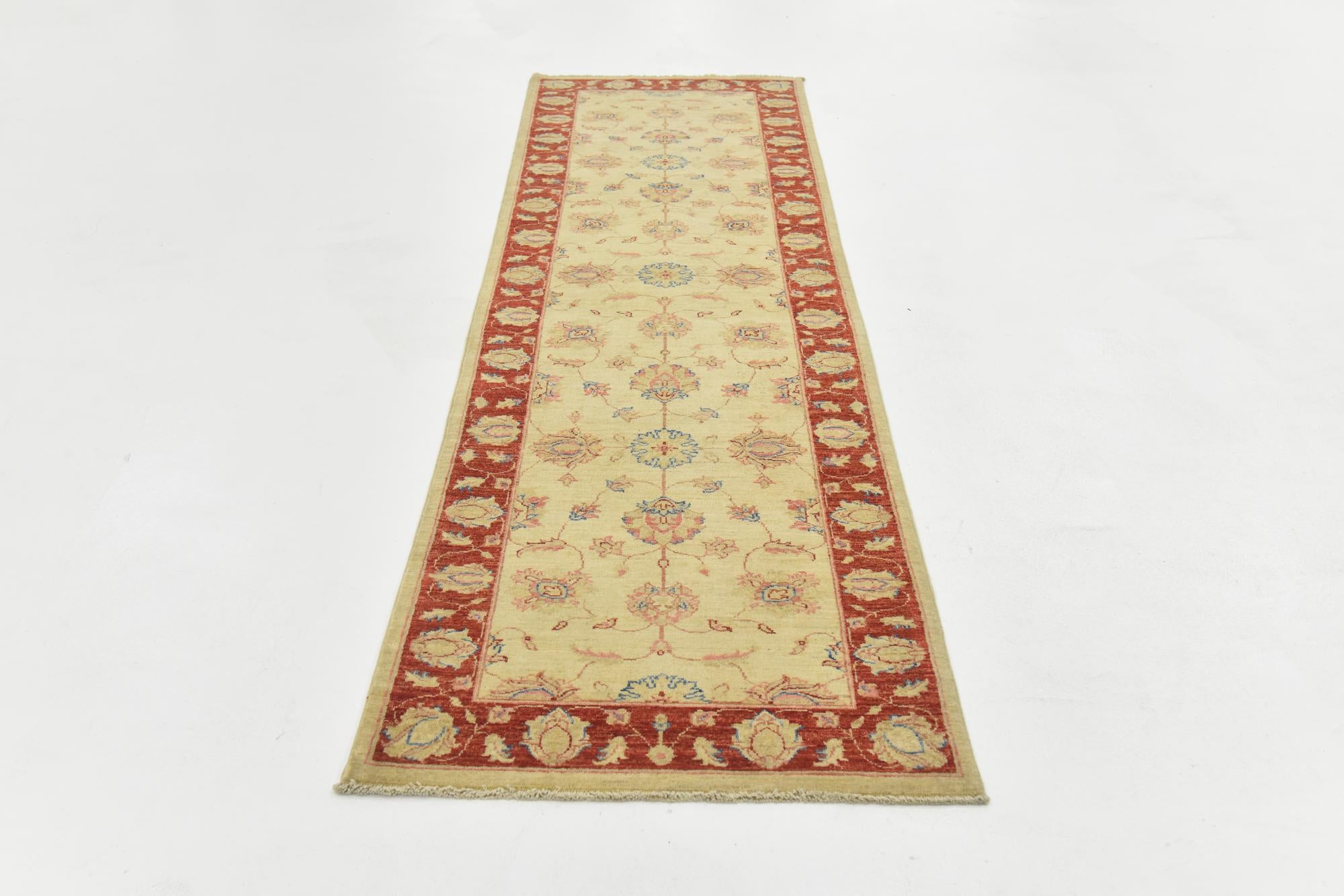 2' 8 x 9' 8 Hand Knotted Peshawar Ziegler Runner Rug