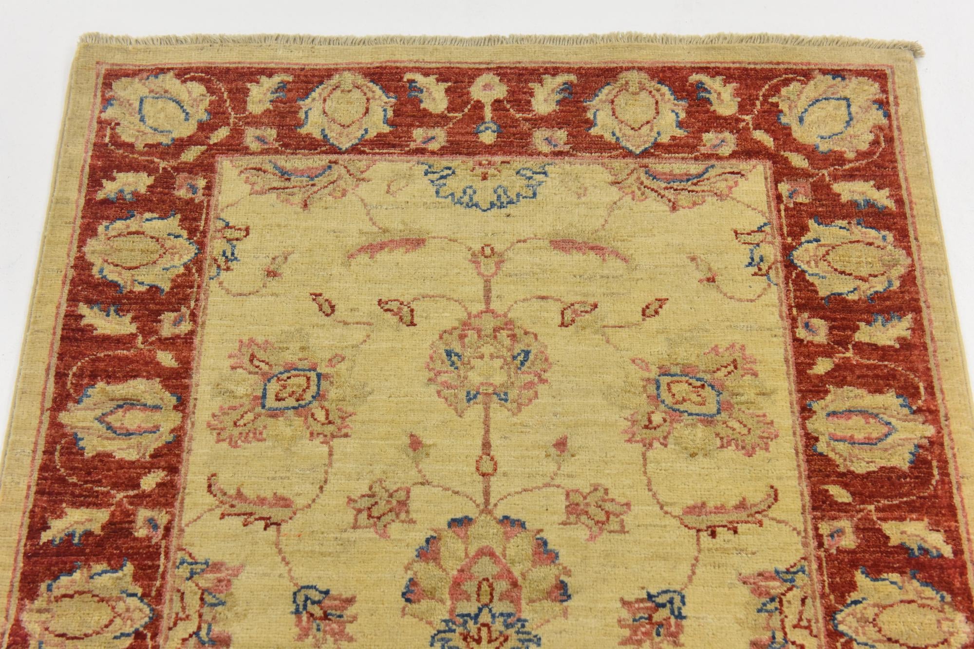 2' 8 x 9' 8 Hand Knotted Peshawar Ziegler Runner Rug