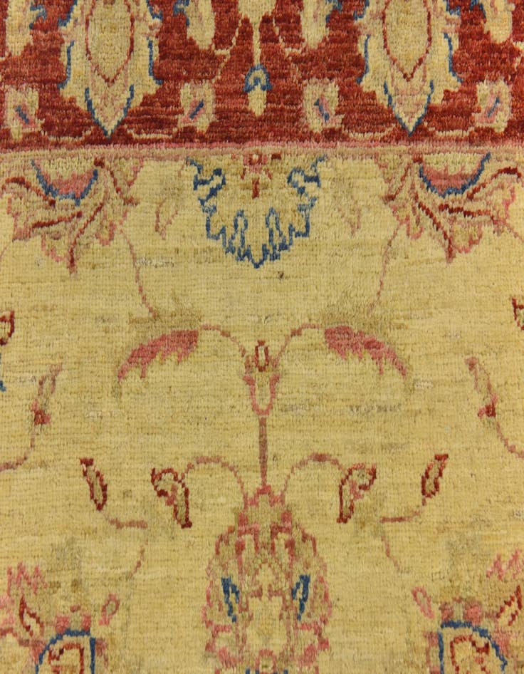 Detail image of 2' 8 x 9' 8  Hand Knotted Peshawar Ziegler Runner Rug