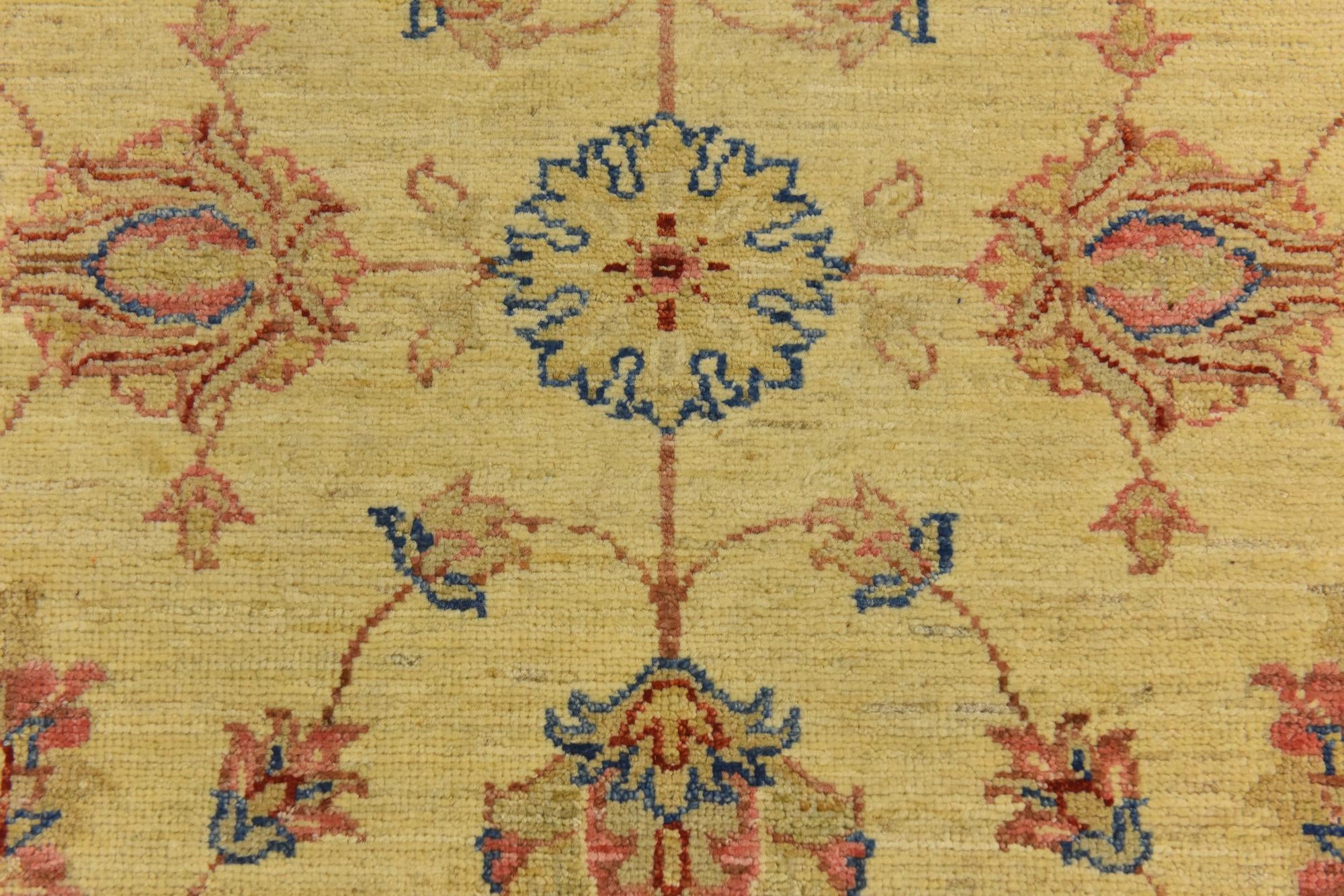 2' 8 x 9' 8 Hand Knotted Peshawar Ziegler Runner Rug
