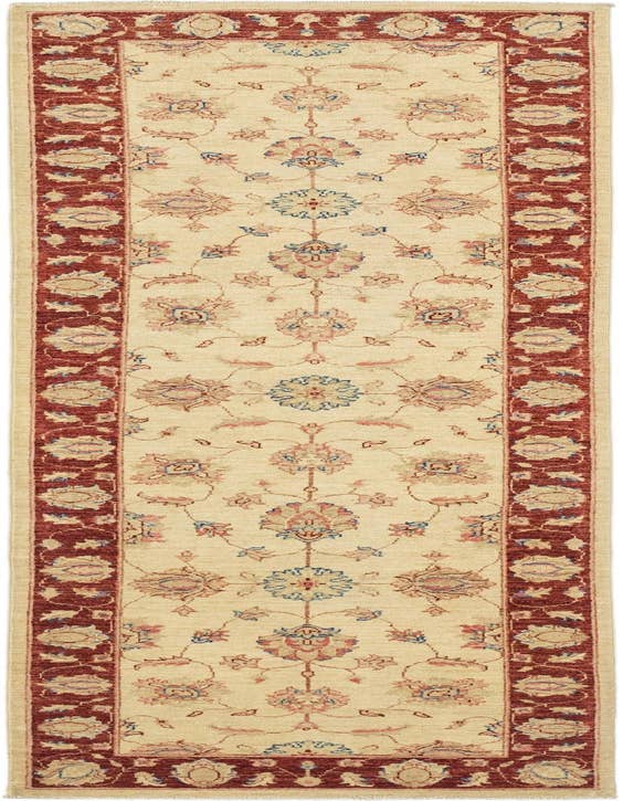 Detail image of 2' 8 x 9' 8 Hand Knotted Peshawar Ziegler Runner Rug
