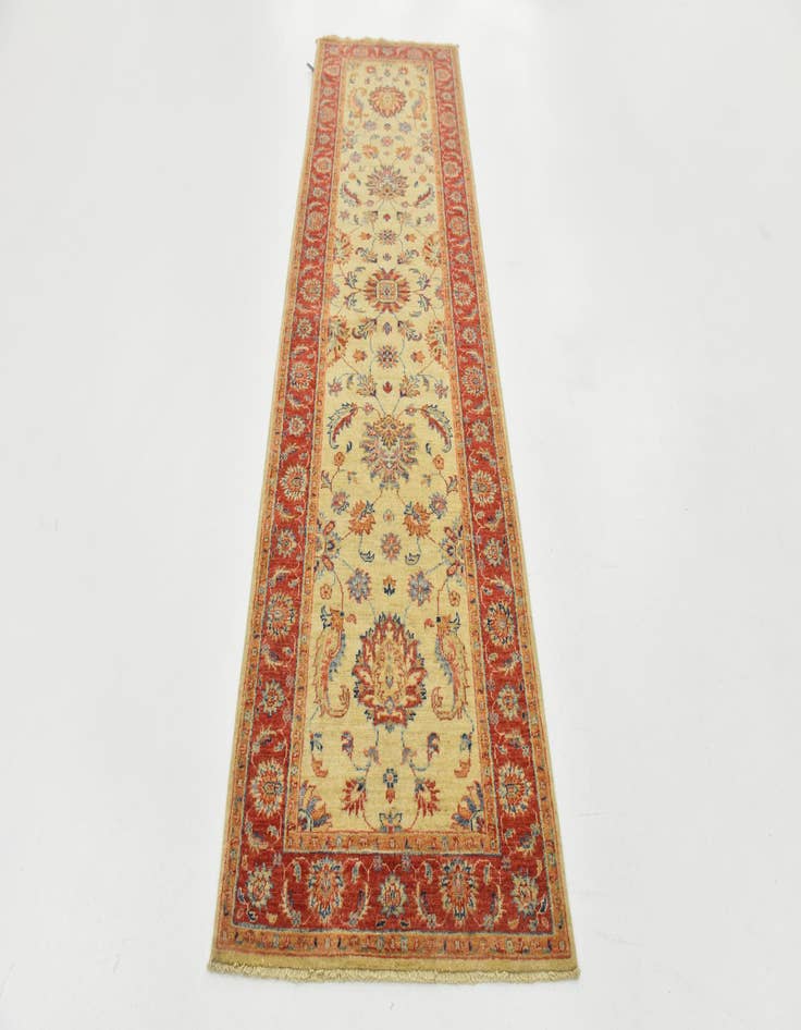 Detail image of 2' 6 x 8' 7 Hand Knotted Peshawar Ziegler Runner Rug