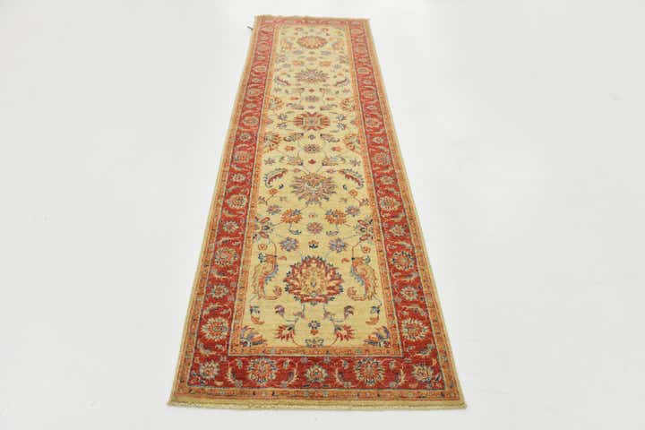 2' 6 x 8' 7 Hand Knotted Peshawar Ziegler Runner Rug