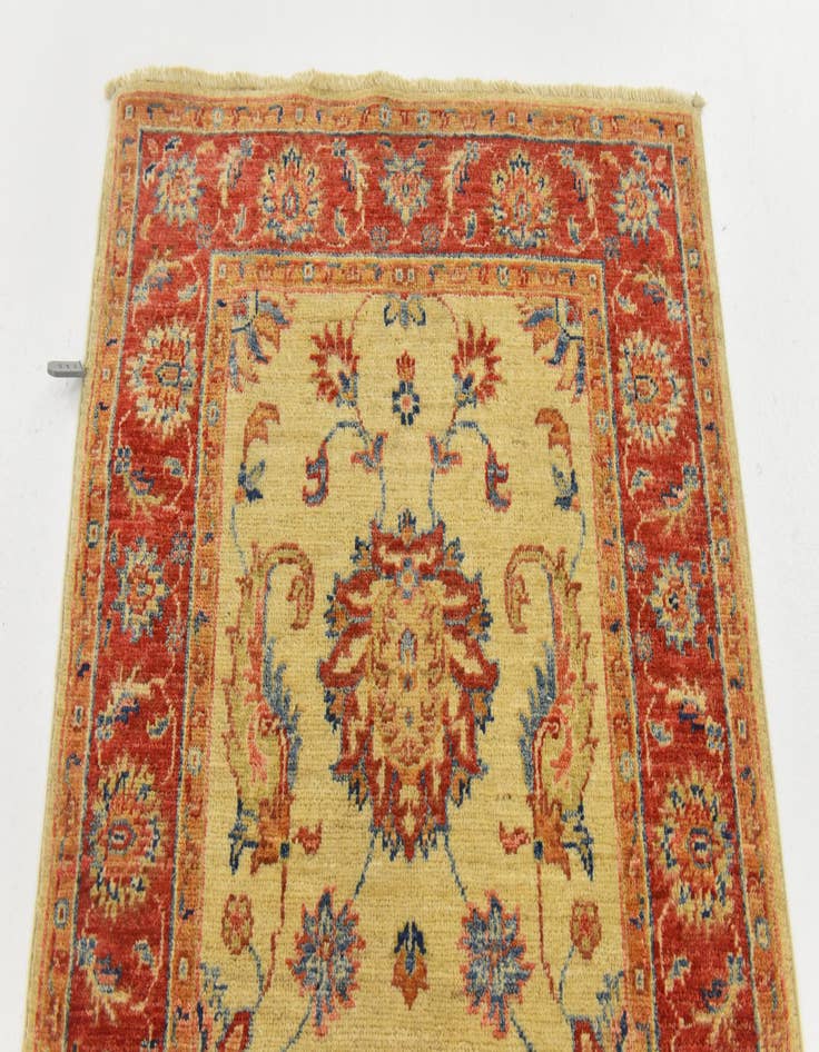 Detail image of 2' 6 x 8' 7  Hand Knotted Peshawar Ziegler Runner Rug