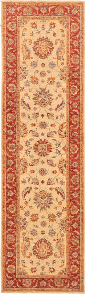 Detail image of 2' 6 x 8' 7 Hand Knotted Peshawar Ziegler Runner Rug