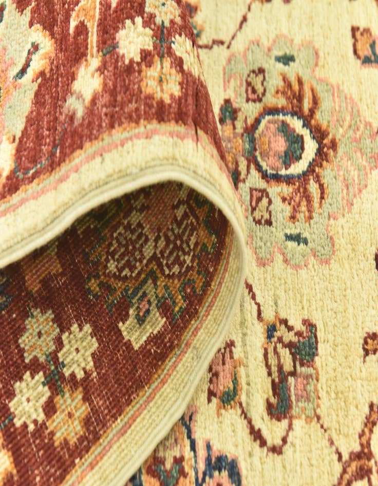 Detail image of 2' 7 x 9' 7  Hand Knotted Peshawar Ziegler Runner Rug