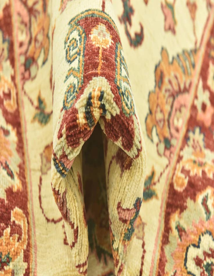 Detail image of 2' 7 x 9' 7  Hand Knotted Peshawar Ziegler Runner Rug