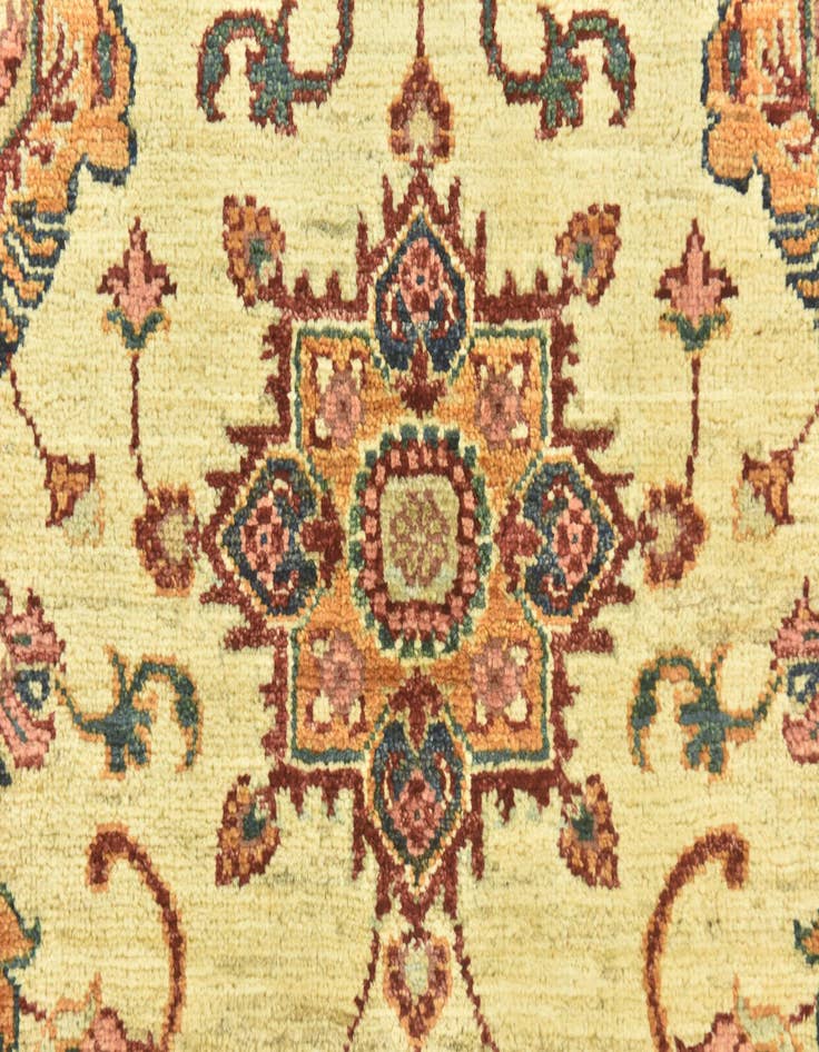 Detail image of 2' 7 x 9' 7  Hand Knotted Peshawar Ziegler Runner Rug