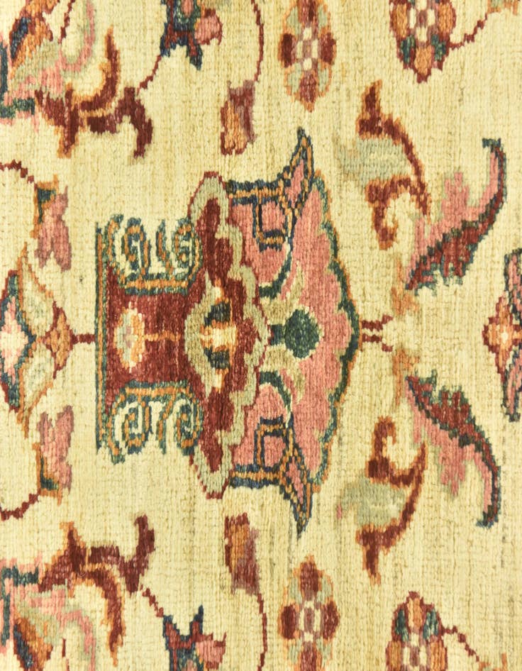 Detail image of 2' 7 x 9' 7  Hand Knotted Peshawar Ziegler Runner Rug