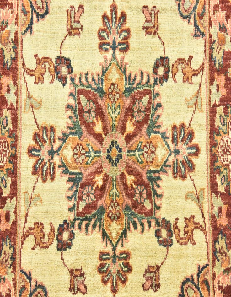 Detail image of 2' 7 x 9' 7  Hand Knotted Peshawar Ziegler Runner Rug