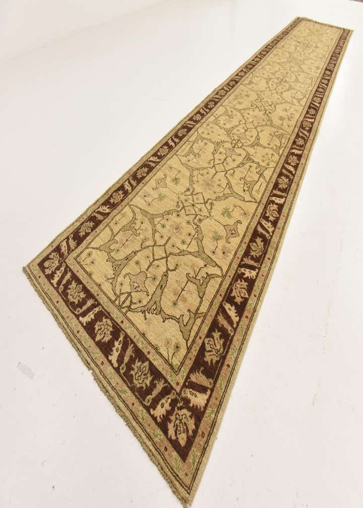 3' 10 x 19' 5 Hand Knotted Peshawar Ziegler Runner Rug