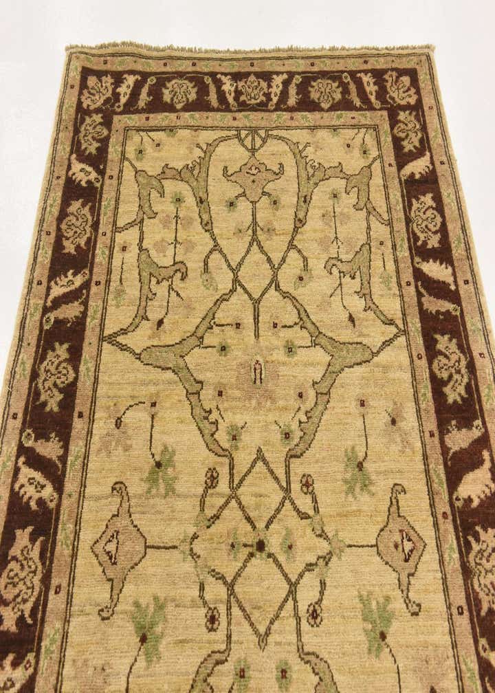 3' 10 x 19' 5 Hand Knotted Peshawar Ziegler Runner Rug