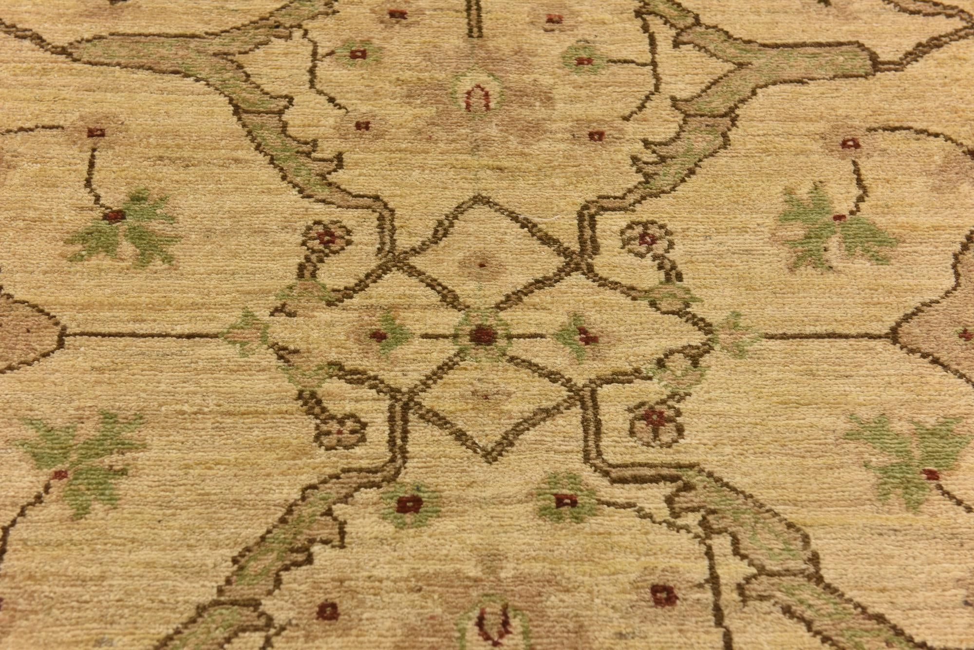 3' 10 x 19' 5 Hand Knotted Peshawar Ziegler Runner Rug
