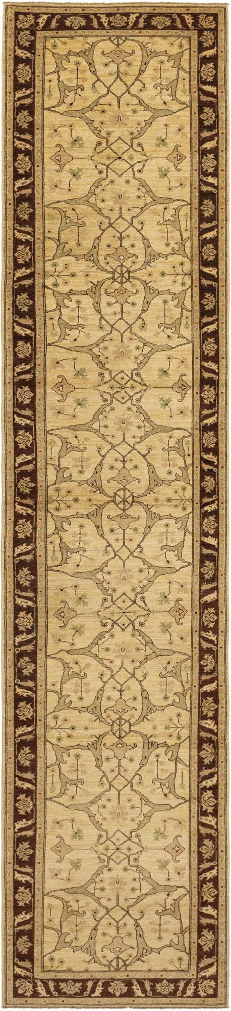 3' 10 x 19' 5 Hand Knotted Peshawar Ziegler Runner Rug