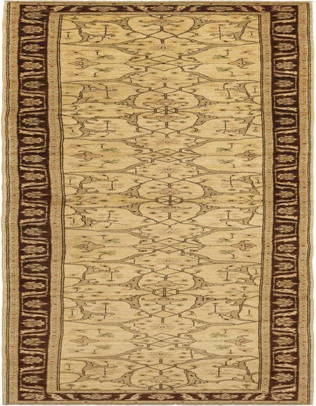 Detail image of 3' 10 x 19' 5 Hand Knotted Peshawar Ziegler Runner Rug